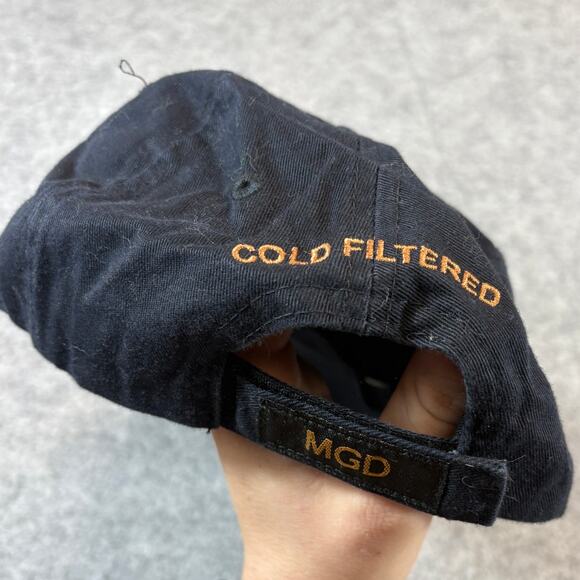 VINTAGE MGD Miller Genuine Draft Beer Hat Cap Mens One Size Black Dad 90s Promo - Picture 4 of 5